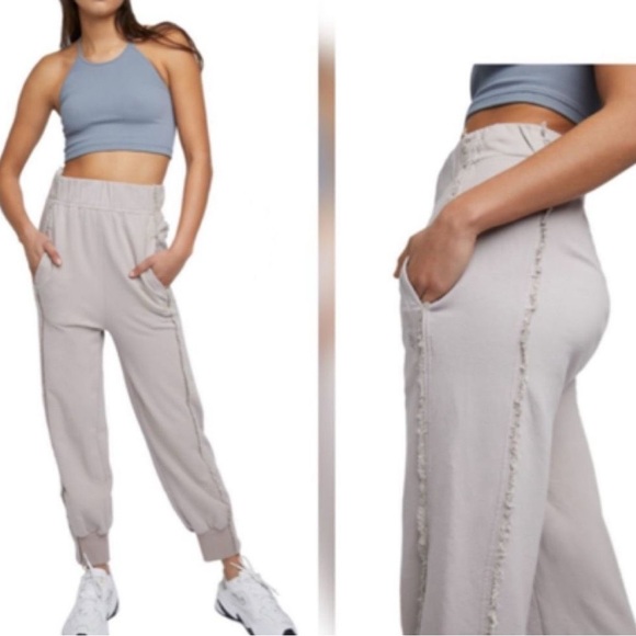 Free People Where The Wind Blow Pant Women's Jogger S Gray Activewear Training - Picture 1 of 7